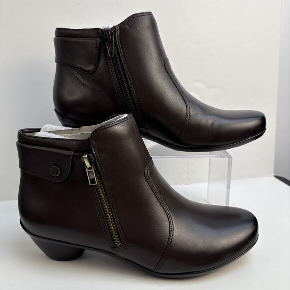 Naturalizer Haley Oxford Ankle Bootie Women's Sz 7 M Brown Leather Side Zip NWB - Picture 5 of 10